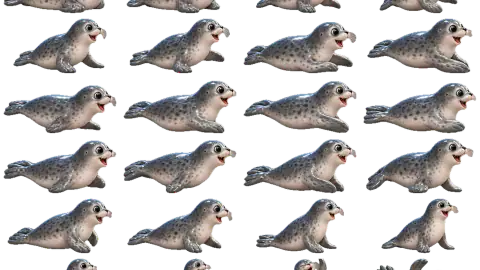 Harbor Seal race-theme artwork