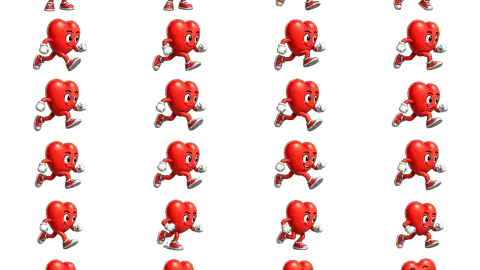 Heart race-theme artwork