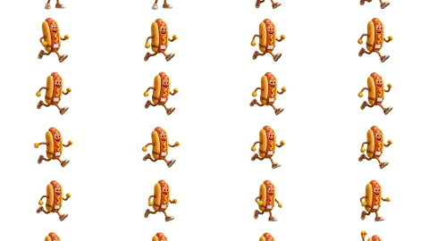 Hot Dog race-theme artwork