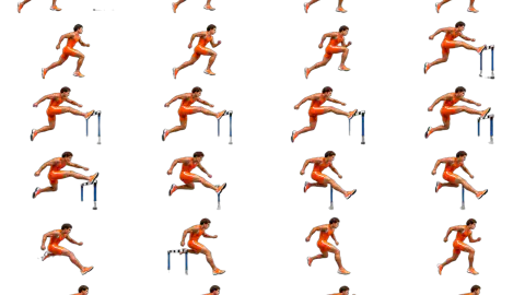 Hurdler race-theme artwork