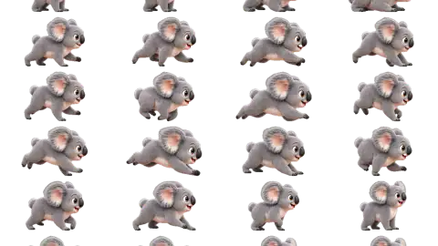 Koala race-theme artwork