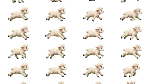 Lamb race-theme artwork