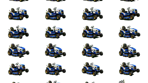 Lawn Mower race-theme artwork