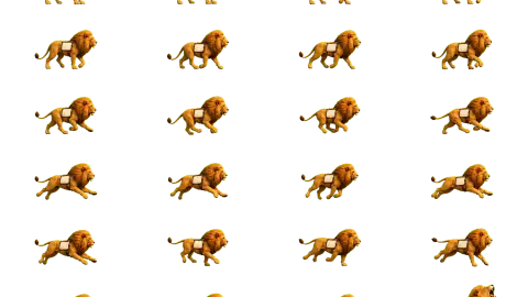 Lion race-theme artwork