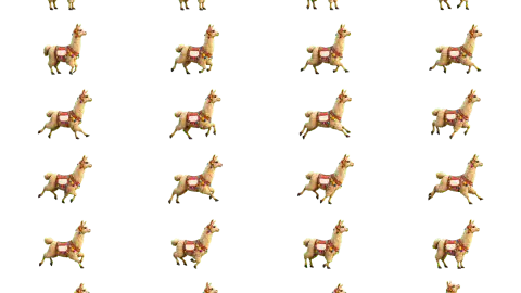 Llama race-theme artwork