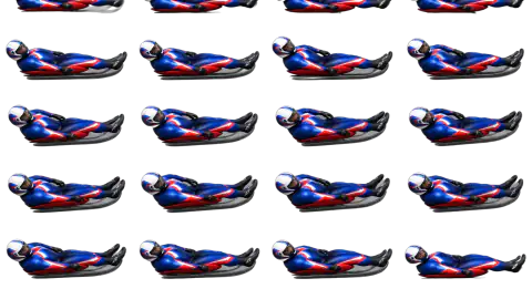 Luge race-theme artwork