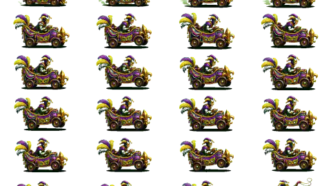 Mardi Gras race-theme artwork