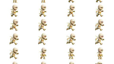 Mummy race-theme artwork