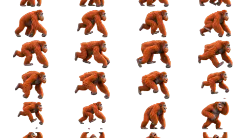 Orangutan race-theme artwork