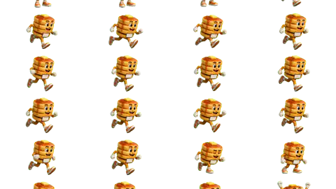 Pancake race-theme artwork