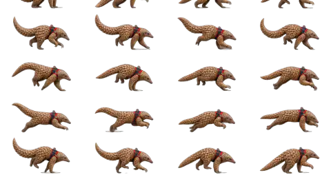 Pangolin race-theme artwork