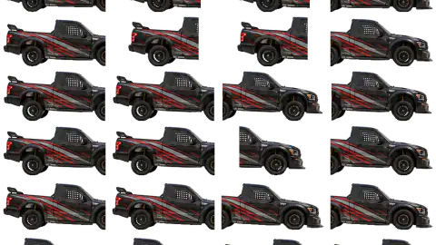Pickup Truck race-theme artwork