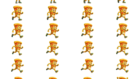 Pizza race-theme artwork