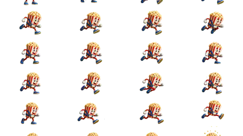 Popcorn race-theme artwork