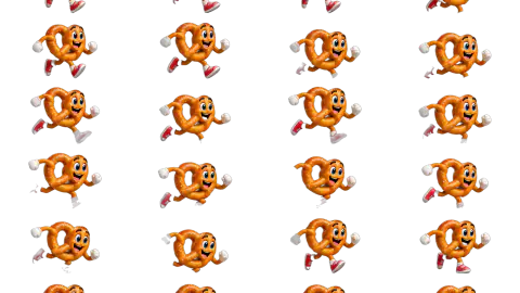 Pretzel race-theme artwork