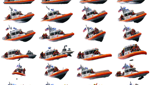 Rescue Boat race-theme artwork