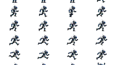 Robot race-theme artwork