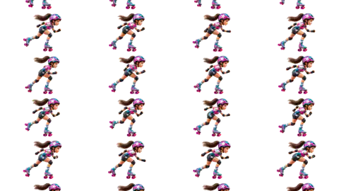 Roller Skate race-theme artwork