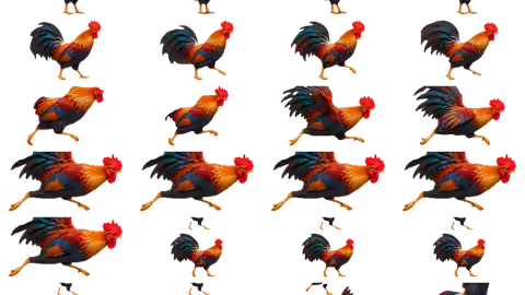 Rooster race-theme artwork