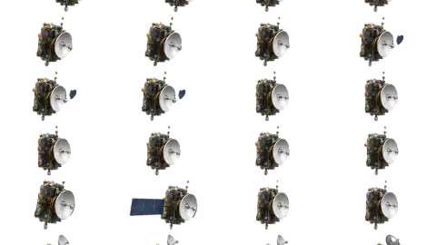 Satellite race-theme artwork