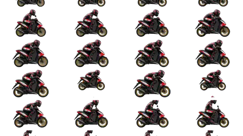 Scooter race-theme artwork