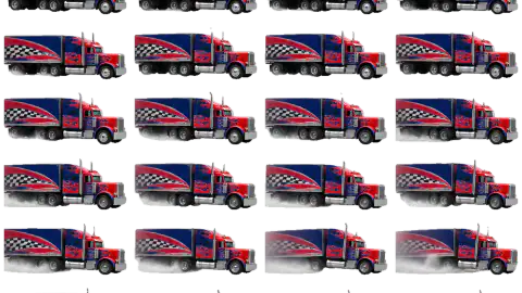 Semi Truck race-theme artwork