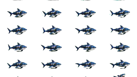Shark race-theme artwork