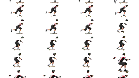 Skateboard race-theme artwork