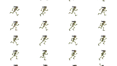 Skeleton race-theme artwork