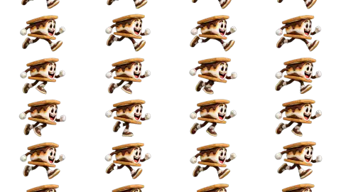 Smore race-theme artwork
