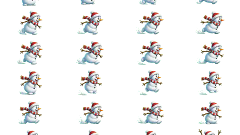 Snowman race-theme artwork
