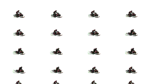 Snowmobile race-theme artwork