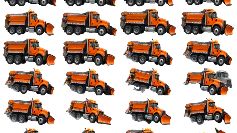 Snowplow race-theme artwork