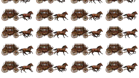 Stagecoach race-theme artwork