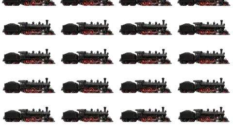 Steam Locomotive race-theme artwork