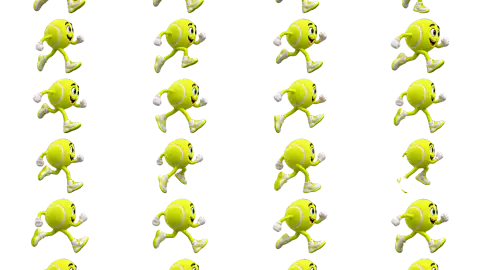 Tennis Ball race-theme artwork
