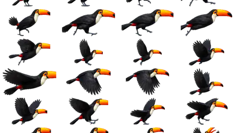 Toucan race-theme artwork
