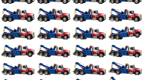 Tow Truck race-theme artwork