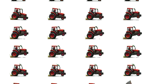 Tractor race-theme artwork