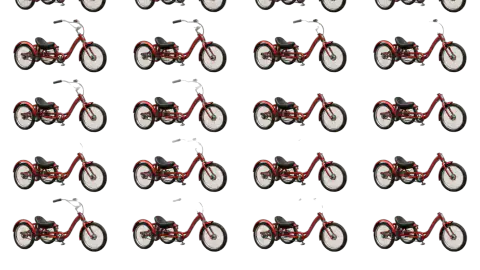 Tricycle race-theme artwork