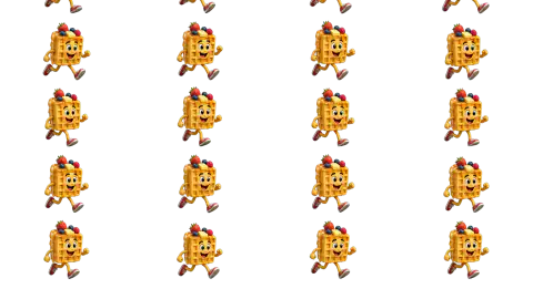 Waffle race-theme artwork