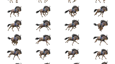 Wildebeest race-theme artwork