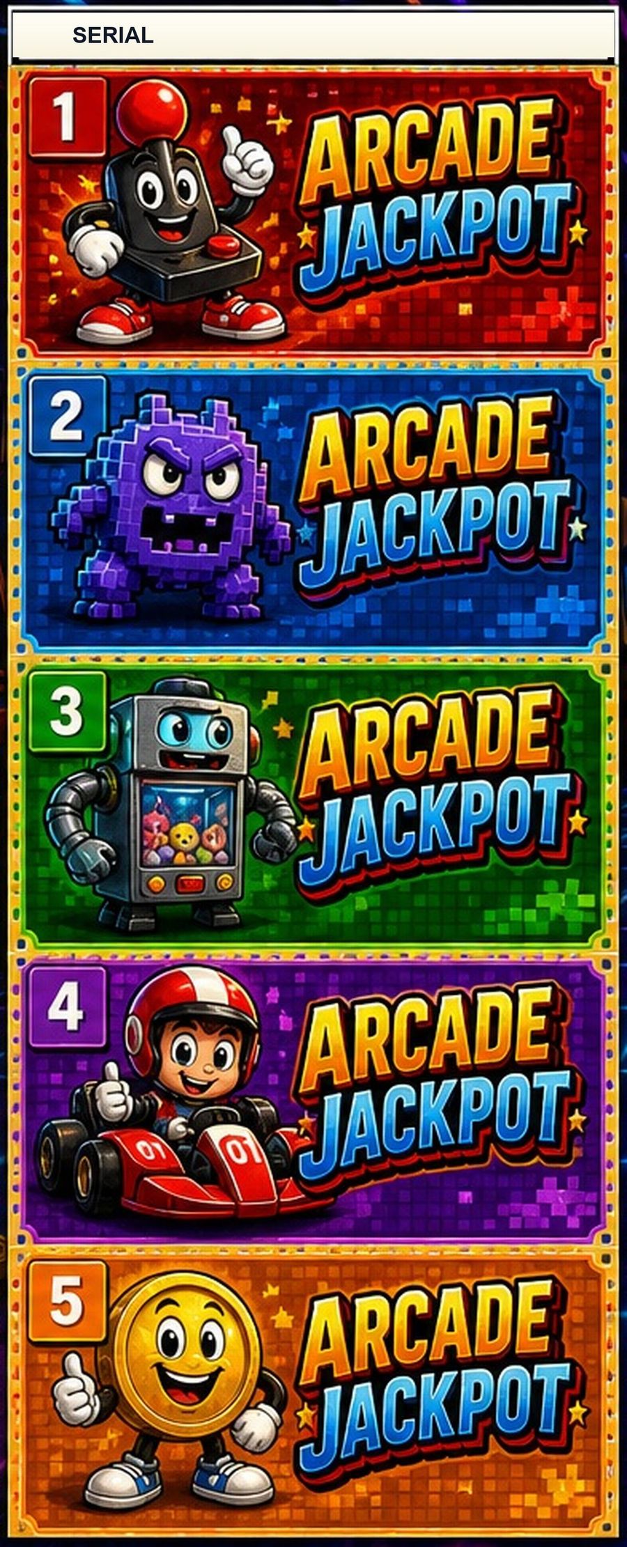 Arcade Jackpot Jumbo strip front