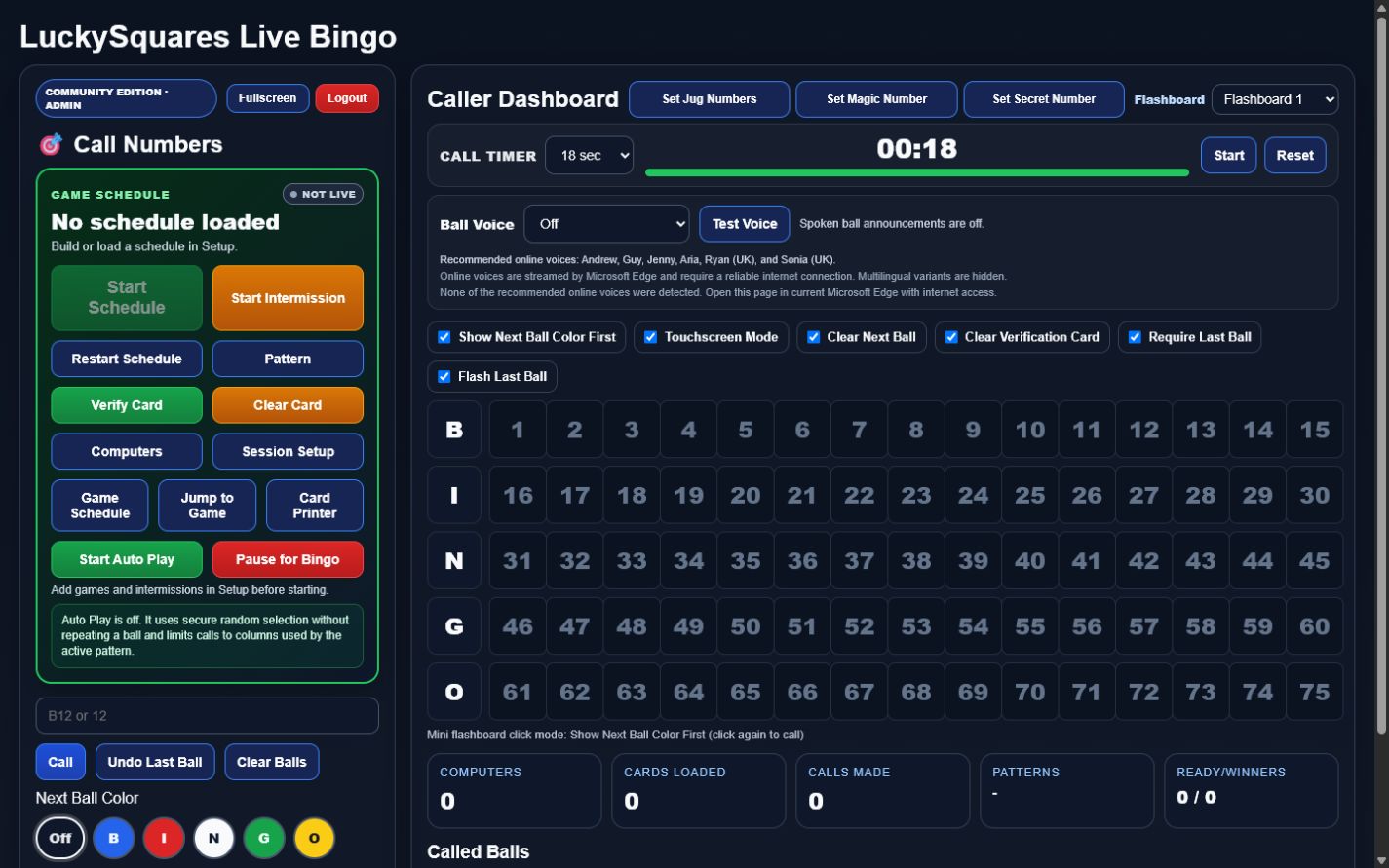Automatic Lucky Squares Pattern Maker demonstration building a custom bingo pattern