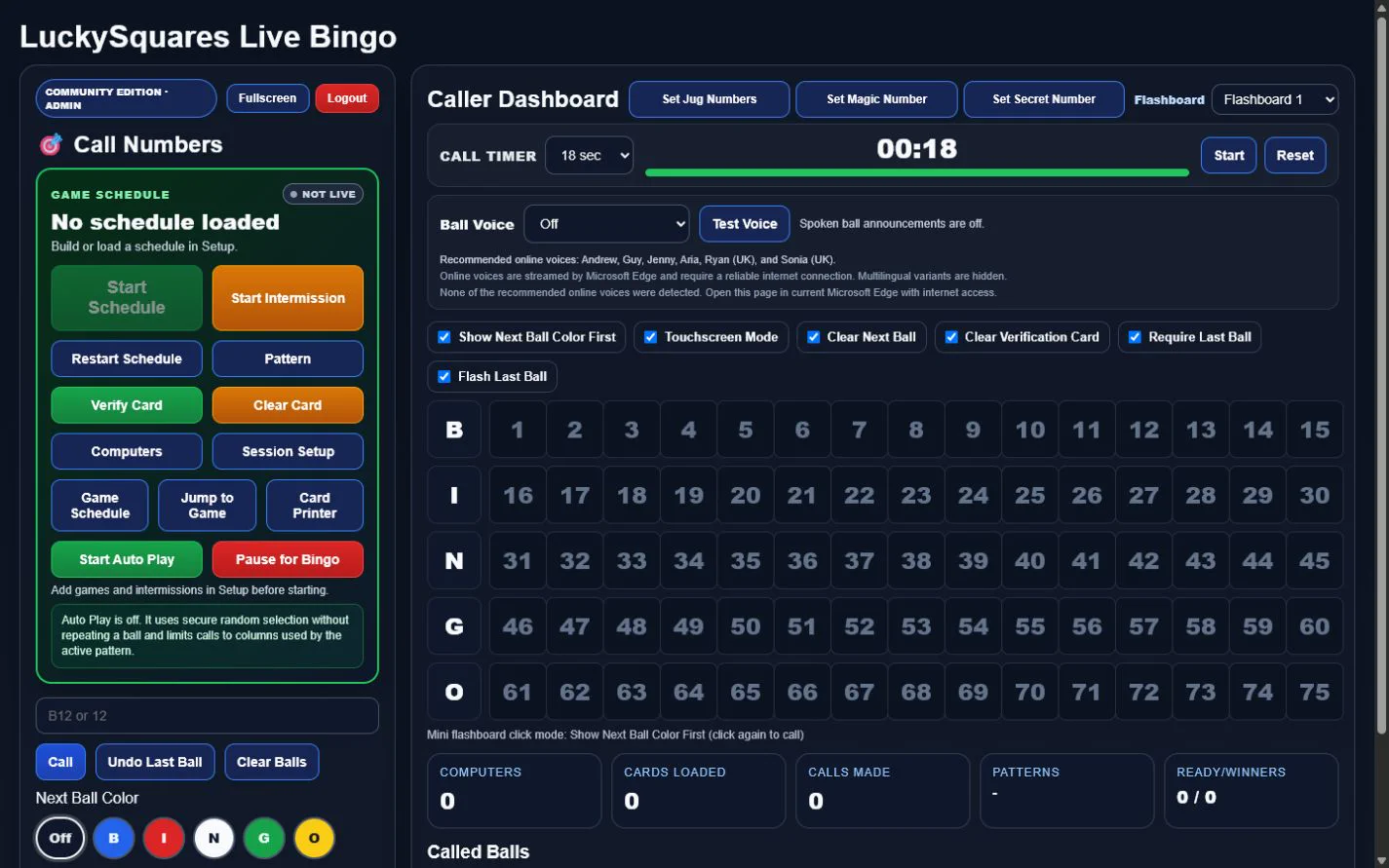 Full-screen Lucky Squares Pattern Maker workspace