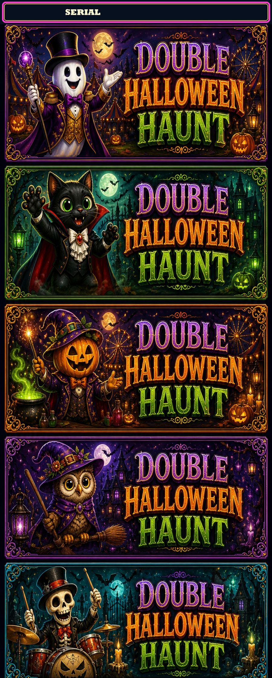 Double Halloween Haunt strip front