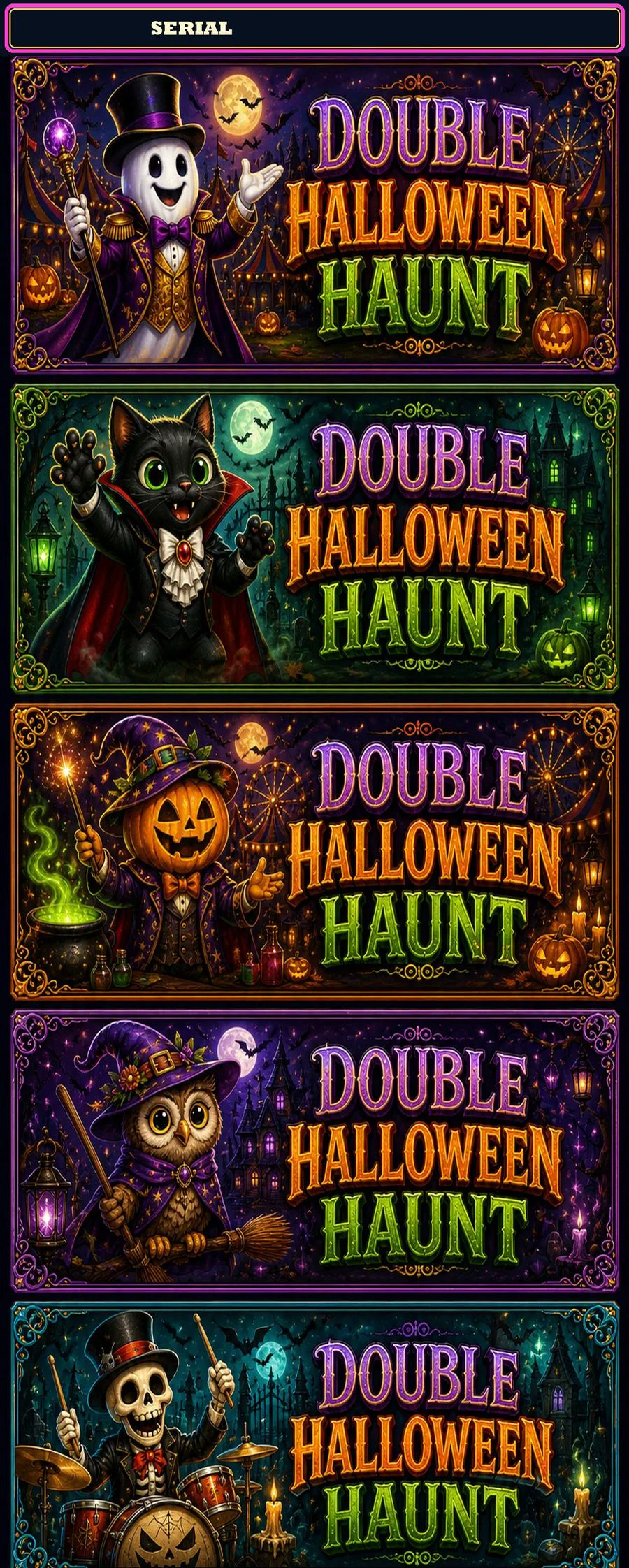 Double Halloween Haunt strip front