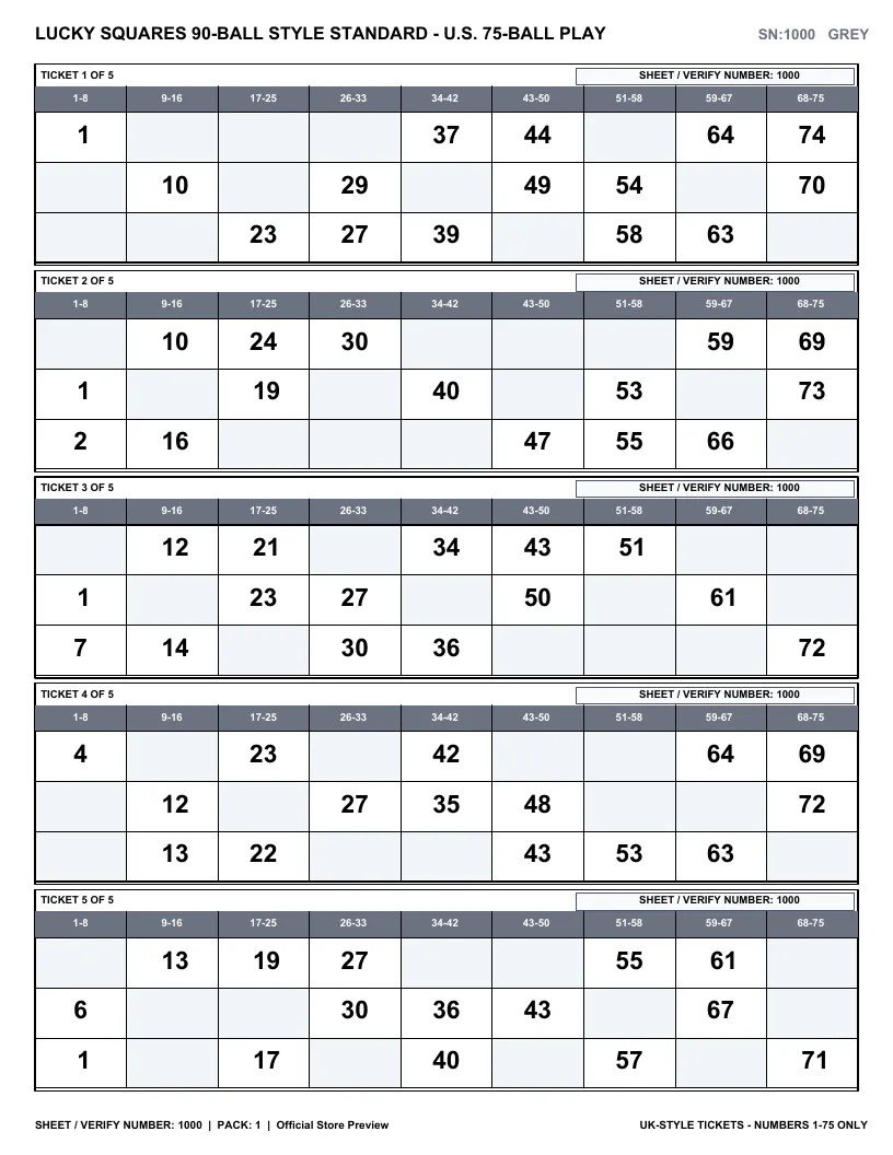 90-Ball Style real printed example