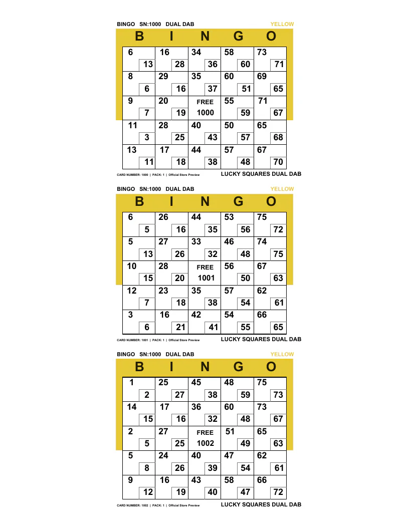 Dual Dab real printed example