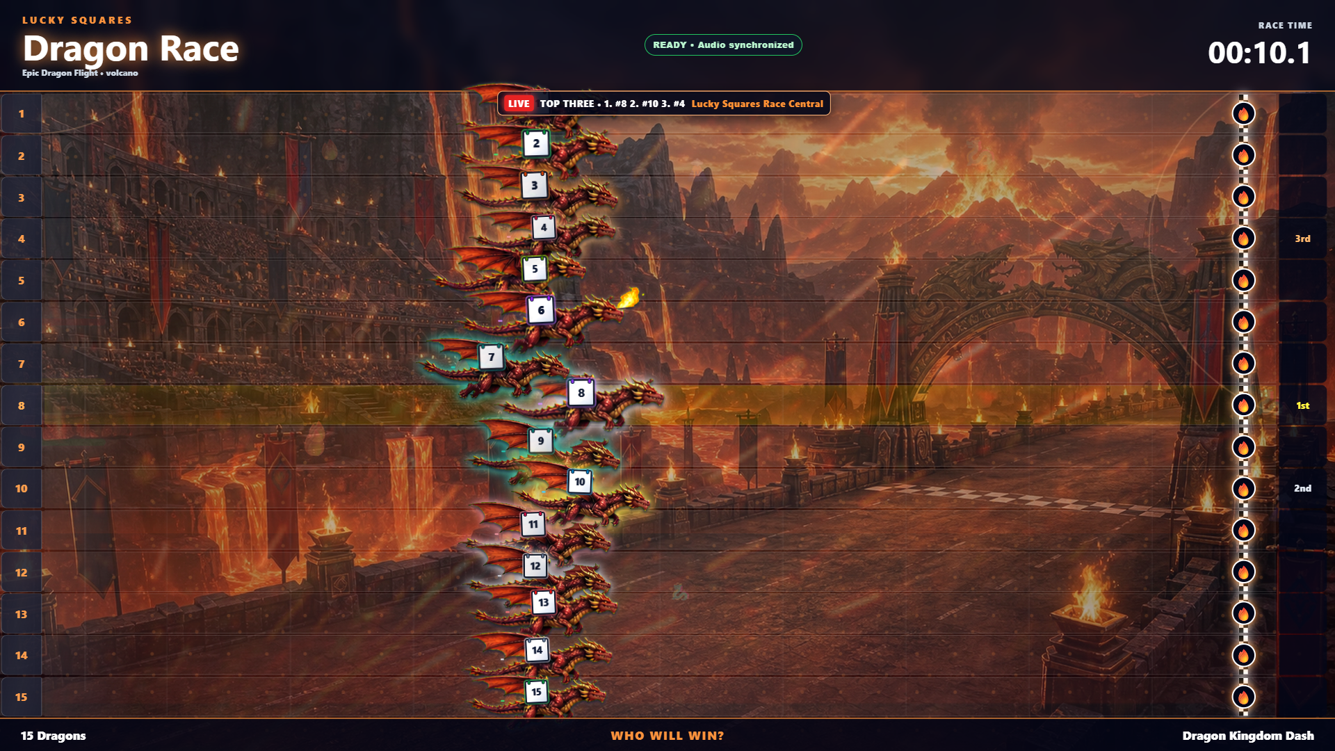 Lucky Squares full-screen themed race